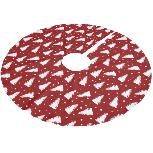 Red Christmas Pattern  Kerstboom Rok (Gekanteld)