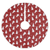 Red Christmas Pattern  Kerstboom Rok (Voorkant)
