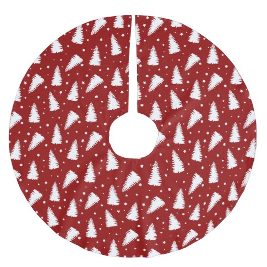 Red Christmas Pattern  Kerstboom Rok (Voorkant)