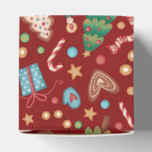 Red Christmas Pattern Party Favor Small Gift Box Bedankdoosjes (Bovenkant)