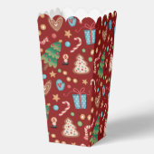 Red Christmas Pattern Popcorn Party Favor Gift Box Bedankdoosjes (Achterkant)