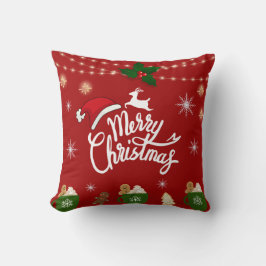 red christmas pillow kussen