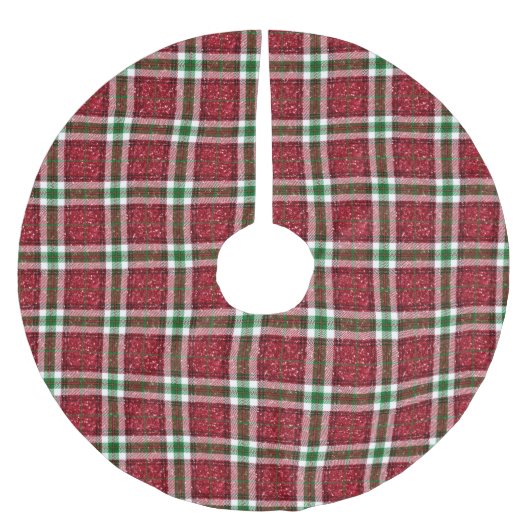 Red Christmas Plaid Kerstboom Rok (Voorkant)