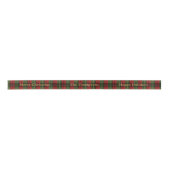 Red Christmas Plaid With Custom Text Festive Satijnen Lint (Voorkant)
