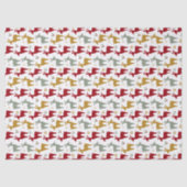Red Christmas Reindeer Pattern#12 ID1009 Tissuepapier (Voorkant)