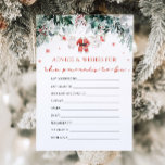 Red Christmas Santa Baby shower Advies en wensen Kaart<br><div class="desc">De Red Santa Gender Neutral Santa Baby Clothes Christmas Santa Baby shower Advies en Wishes Kaart is een leuke aanvulling op uw vakantie-thema baby shower! Met een feestelijk rood ontwerp, delicate sneeuwvlokken, eucalyptusgroen en schattige op de kerstman geïnspireerde babykleding, nodigt deze kaart gasten uit om hun oprechte advies en welkomstwensen...</div>