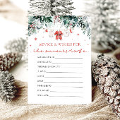 Red Christmas Santa Baby shower Advies en wensen Kaart