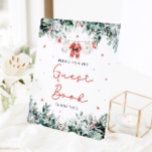 Red Christmas Santa Baby shower Guest Book Sign Reclamebord Met Voetstuk<br><div class="desc">Het Red Santa Gender Neutral Santa Baby Clothes Christmas Baby shower Guest Book Sign voegt een heerlijke, feestelijke touch toe aan uw vakantie-thema baby shower. Met delicate sneeuwvlokken, eucalyptusgroen en schattige op de kerstman geïnspireerde babykleding nodigt dit bord gasten van harte uit om hun oprechte berichten en handtekeningen in het...</div>