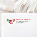Red Christmas Santa Baby shower retouradres Etiket<br><div class="desc">Voeg een feestelijk tintje toe aan uw vakantieuitnodigingen met ons Red Christmas Santa Baby shower Return Address Label. Met een vrolijk Santa Claus-ontwerp op een levendige rode achtergrond, wordt dit label geaccentueerd met sneeuwvlokken en wintergroen, perfect als aanvulling op de vakantiegeest van uw baby shower. Het is een elegante en...</div>