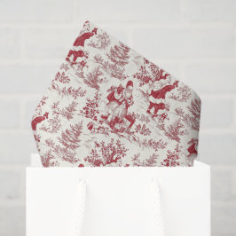Red Christmas Santa Toile Tissuepapier