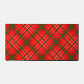 Red Christmas Tartan Plaid Pattern Design Bureaumat (Voorkant)