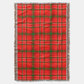 Red Christmas Tartan Plaid Pattern Design Deken (Voorkant Verticaal)