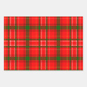Red Christmas Tartan Plaid Pattern Design  Inpakpapier Vel (Voorkant)