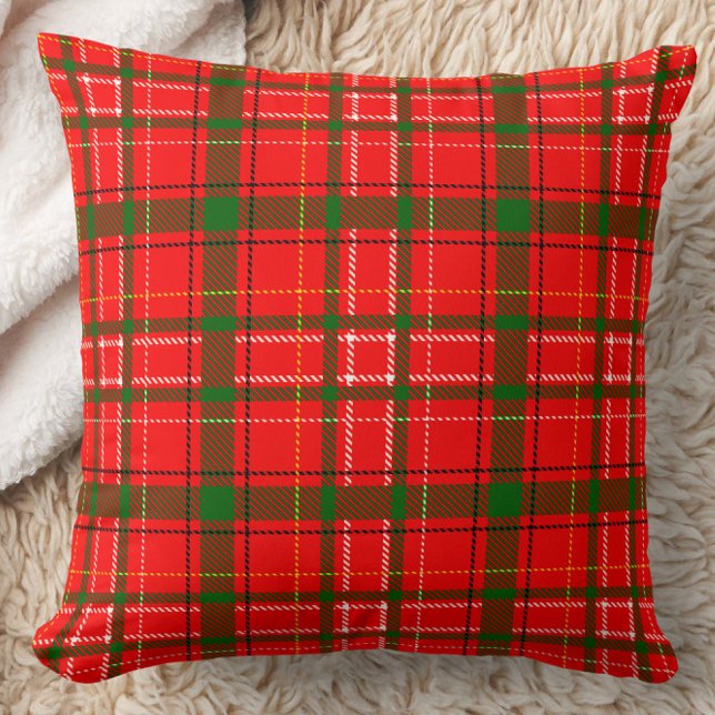 Red Christmas Tartan Plaid Pattern Design Kussen (Creator heeft geüpload)