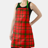 Red Christmas Tartan Plaid Pattern Design Schort