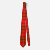Red Christmas Tartan Plaid Pattern Design Stropdas (Voorkant)