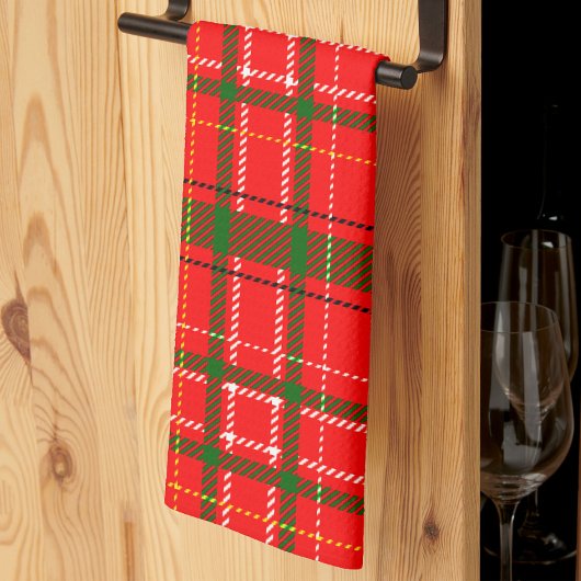 Red Christmas Tartan Plaid Pattern Design Theedoek