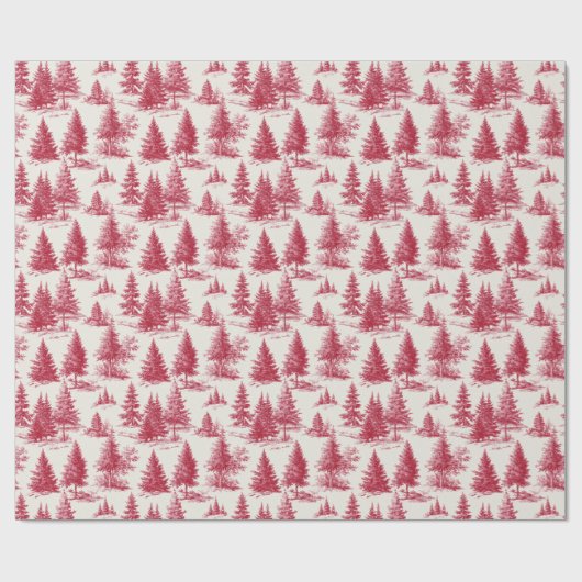 Red Christmas toile Cadeaupapier (Vlak)