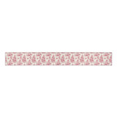 Red Christmas Toile Wrapping Paper Grosgrain Lint (Voorkant)