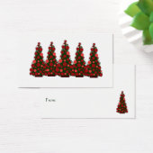 Red Christmas Tree Gift Label Visitekaartje (Bureau)