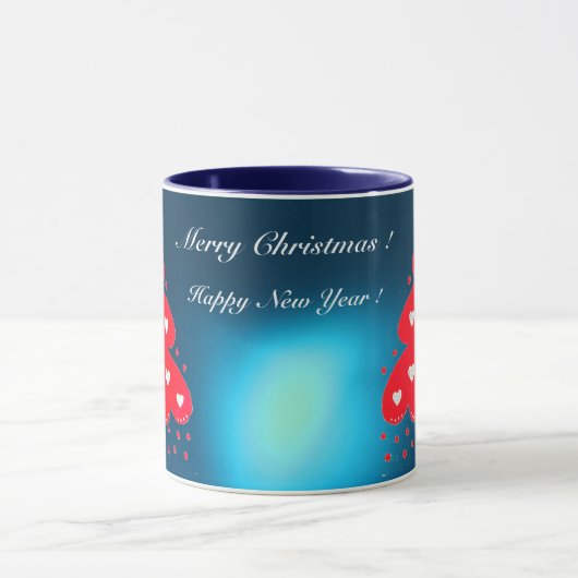 RED CHRISTMAS TREE HOLIDAY PARTY blue Mok (Midden)