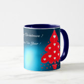 RED CHRISTMAS TREE HOLIDAY PARTY blue Mok (Voorkant rechts)