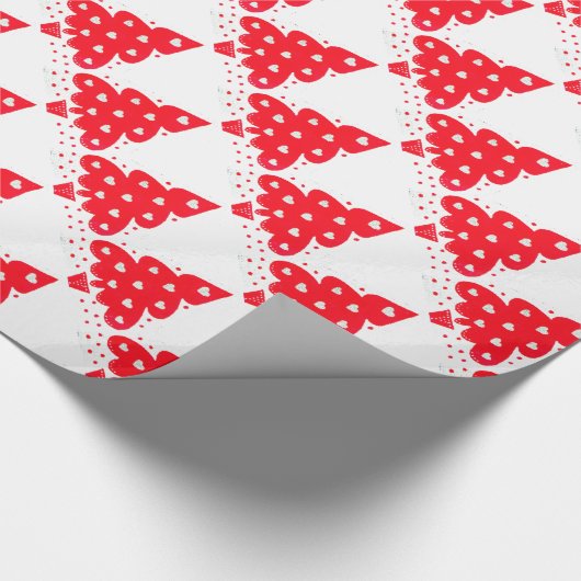 RED CHRISTMAS TREE HOLIDAY PARTY CADEAUPAPIER (Hoek)