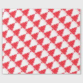 RED CHRISTMAS TREE HOLIDAY PARTY CADEAUPAPIER (Vlak)