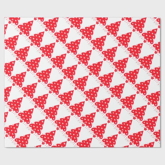 RED CHRISTMAS TREE HOLIDAY PARTY CADEAUPAPIER (Vlak)