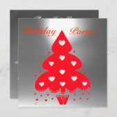 RED CHRISTMAS TREE HOLIDAY PARTY, Emerald Kaart (Voorkant / Achterkant)