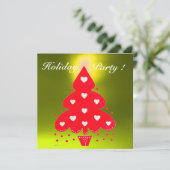 RED CHRISTMAS TREE HOLIDAY PARTY, Emerald Kaart (Staand voorkant)