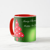 RED CHRISTMAS TREE HOLIDAY PARTY green Mok (Voorkant links)