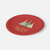 Red Christmas Tree Personalized  Papieren Bordje (Gekanteld)