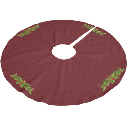 Red Christmas Tree Skirt Kerstboom Rok (Gekanteld)