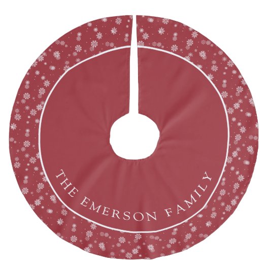 Red Christmas Tree Skirt Kerstboom Rok (Voorkant)