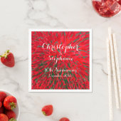Red Christmas Wedding Anniversary Party Paper Servetten (Insitu)