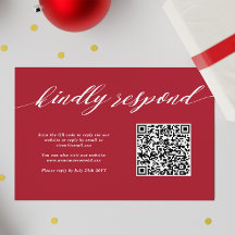 Red Christmas Wedding QR-code