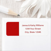 Red Christmas Wenskaart retouradreslabels Etiket (Insitu)