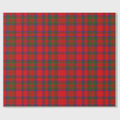 Red Christmas Wool Texture Plaid Cadeaupapier (Vlak)