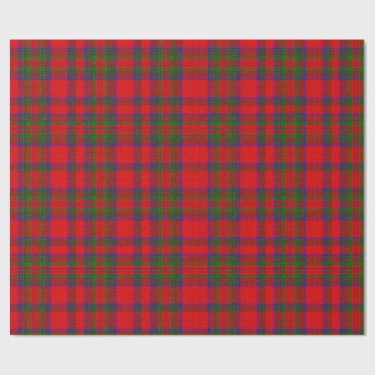 Red Christmas Wool Texture Plaid Cadeaupapier (Vlak)