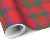 Red Christmas Wool Texture Plaid Cadeaupapier (Rol Hoek)