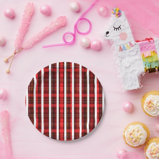 red chritmas happy day candy background papieren bordje (Feest)