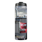 Red Chrome Semi Truck Mountain Road Thermosbeker (Voorkant)