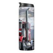 Red Chrome Semi Truck Mountain Road Thermosbeker (Geroteerd rechts)