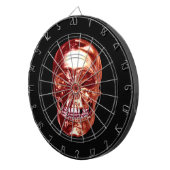 Red Chrome Skull Dart Board Dartbord (Voorkant Rechts)