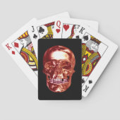 Red Chrome Skull-spelkaarten Pokerkaarten (Achterkant)