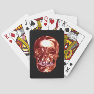 Red Chrome Skull-spelkaarten Pokerkaarten