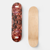Red Chrome Skulls Skateboard (Voorkant)
