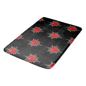 Red Chrome Spiked Heart Sigil Bath Mat (Gekanteld)