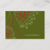 Red Chrysanthemum Flowers Elegant Chic Floral Visitekaartje (Achterkant)